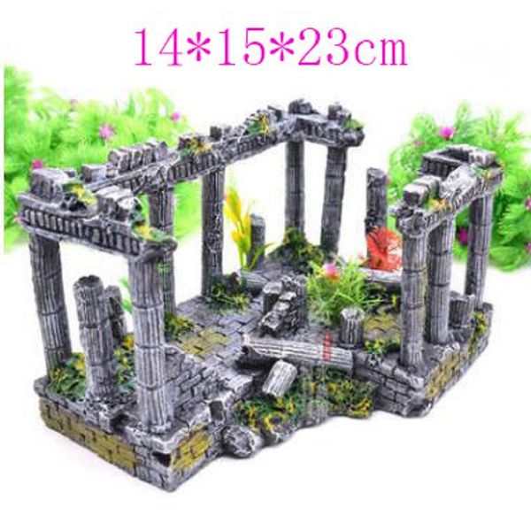 

creative aquarium decoration landscaping roman column natural resin decoration fish tank accessories