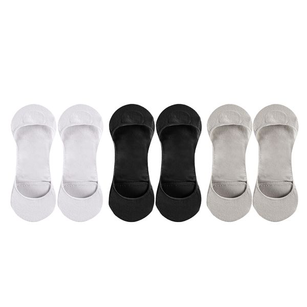 

3pairs womens soft no show socks hidden cotton summer ultrathin boat socks, Black;white