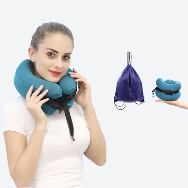 

u shaped memory foam neck pillows soft slow rebound space travel pillow solid neck cervical healthcare bedding with gift bag