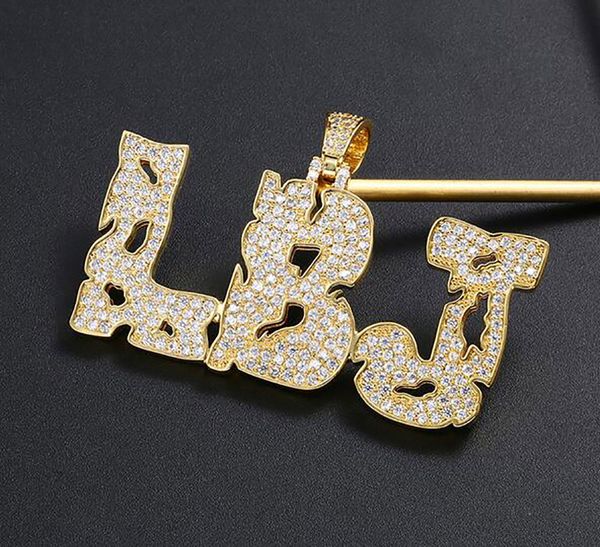 

hip hop custom coins hollow letters pendant necklace combination letters name pendant 24inch rope chain necklaces zirconia jewelry, Silver