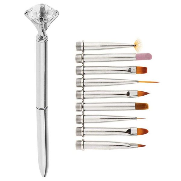 

1 set of 10 ptherapy cables multifunction pen set - silver