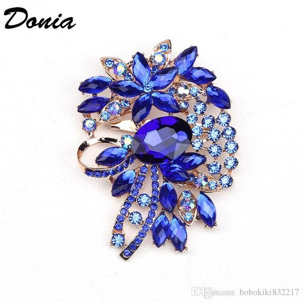 

donia jewelry european and american popular color brooch geometry big glass christmas brooch gift brooch coat scarf accessories, Gray