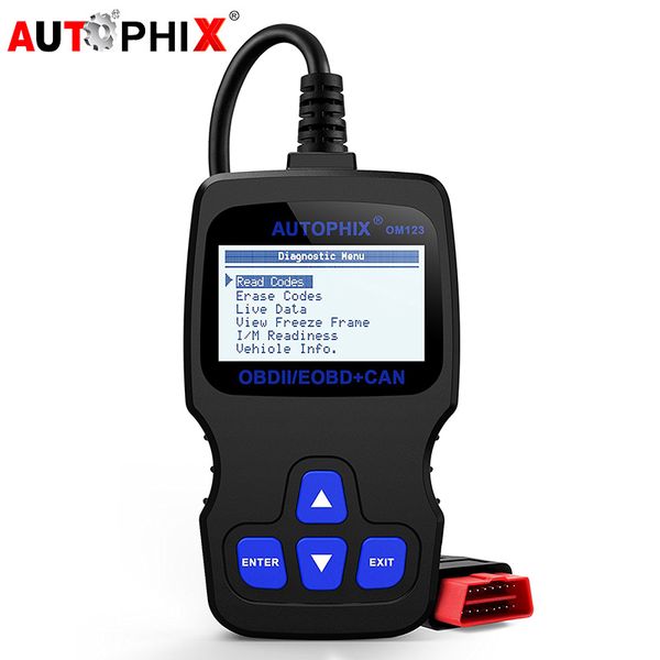 

auix om123 obd2 automotive scanner obdii eobd odb can auto scanner engine fault code reader for car obdii diagnostic tool