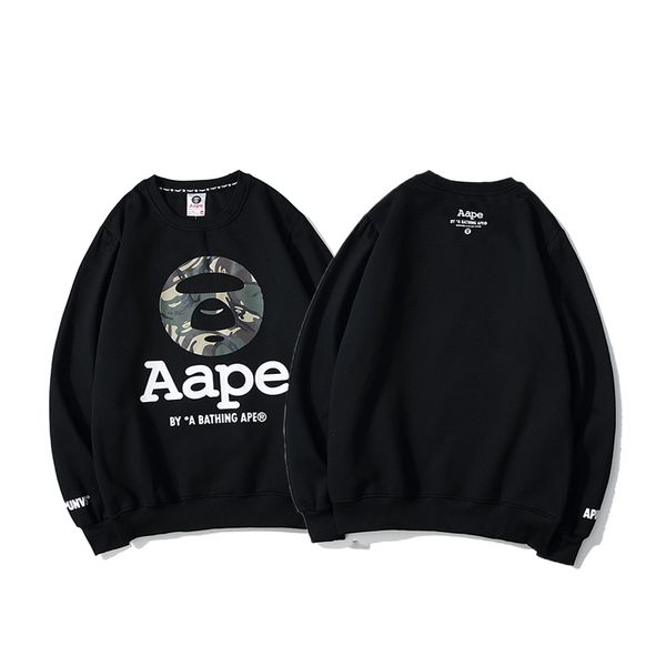 

aape new mens sweater brand designer pullover solid color camouflage print sweatshirt sports running cotton wild pullover, White;black