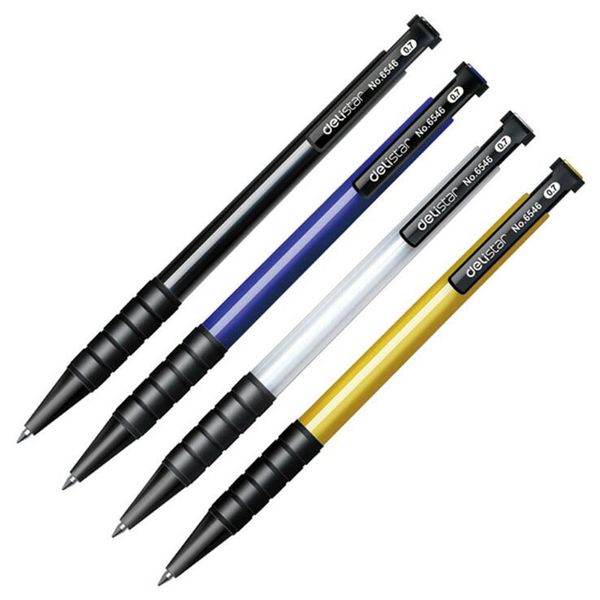 

4pc 0.7mm lovely kawaii non-slip plastic automatic ballpoint pen child stationery 4 color selection, Blue;orange