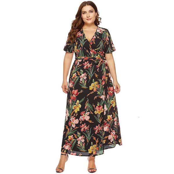 

плюс размер плюс размер платья сексуальных женщин шифоновое deep тонкий письмо fit подпоясанный платье xxxl 5xl 6xl maxi long summer 2019, Black;gray