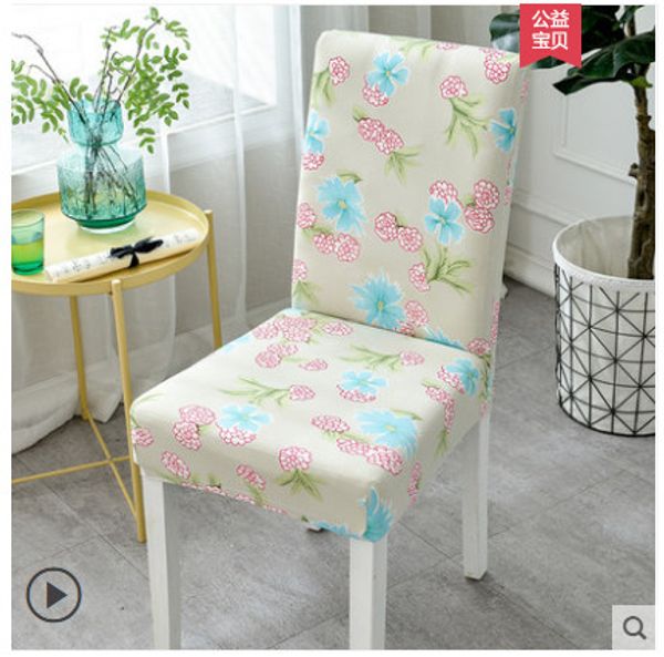 

removable colorful small flower chair cover for weddings party nordic countryside style chair cover stretch elastic slipcovers