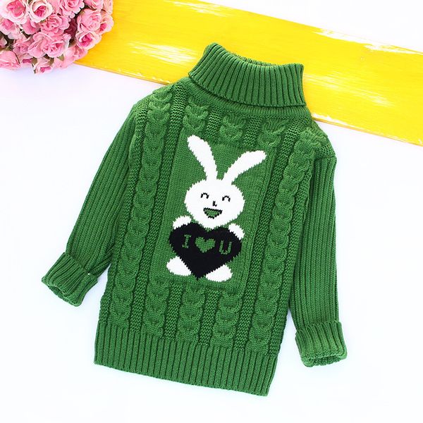 

unini-yun green boys girls turtleneck solid baby kids sweaters soft warm sueter infantil autumn winter children's sweater coats, Blue