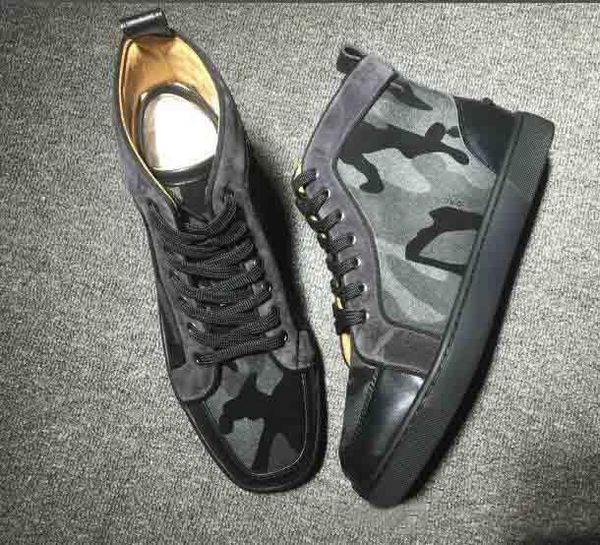 

designer shoes red bottom sneaker men women studded spike sneakers black white red leather suede flat bottoms casual shoe vintage 36-47