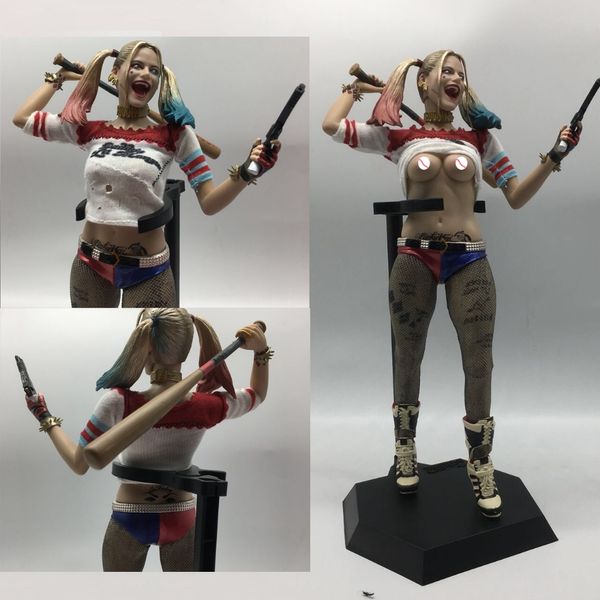 

12inch 30cm real clothes can be undress crazy toys suicide squad harley quinn pvc action figure collectible model toy doll