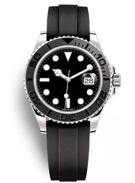 

Automatic mechanical watch men ceramic bezel rubber band de igner 40mm apphire gla olid cla p pre ident men watche male wri twatch