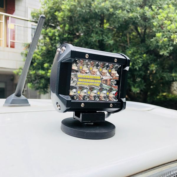 

12v 24v 60w spot/flood combo led car headlight magnet mounting bracket offroad 4x4 work light truck fog lamp portable camp light