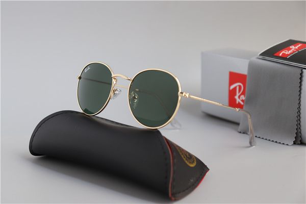 

luxury glasse aviator ray sunglasses vintage pilot brand band uv400 protection bans mens womens men women ben wayfarer glasses with box 3447, White;black