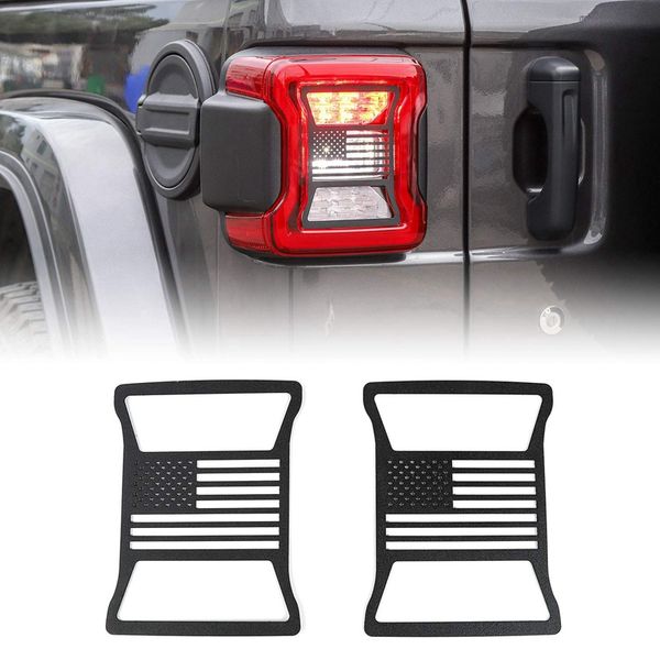 

car exteroior tail lamp decoration cover for wrangler jl 2018 2019 car accessories, 2pcs