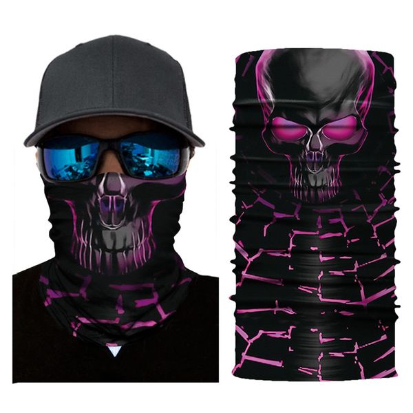 

motorcycle mask riding halloween hood collar neck warm hoe skiing balaclava headband scary mask outdoor shade 2019, Black