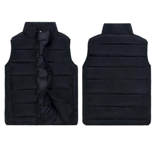 

new men's jackets vests winter men's warm sleeveless vest men cotton thick jacket male zipper waistcoat for autumn male 5xl, Black;white