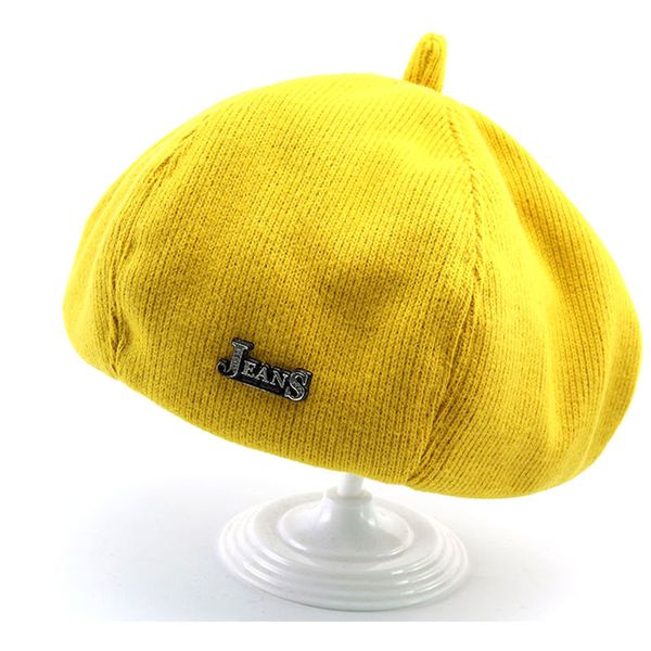 

lady winter berets hats painter style hat women wool vintage berets solid color caps female bonnet warm walking cap, Blue;gray