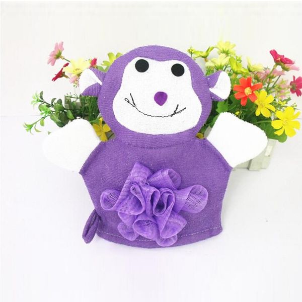 

1pc lovely animal shape cotton bath brush multi-sytles children's glove for baby bath baby cartoon gloves children accessories