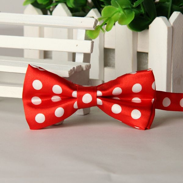 

new 2015 red white polka dot ties pattern bowtie men's tuxedo party bow tie brand, Black;gray