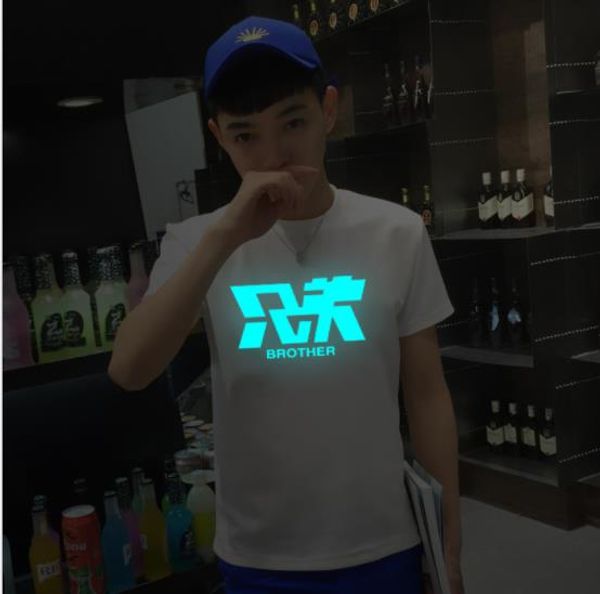 

Luminous Printed Mens Summer Designer Tshirts Crew Neck Short Sleeve Homme Clothing Fashion Style 3M Reflective Casual Apparel