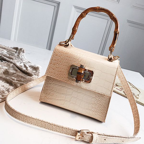 

Luxury Alligator Women Handbags Bambootop Handle Crocodile Pattern Bags Small Flap Bags Crossbody Bag For Women Casual Purses