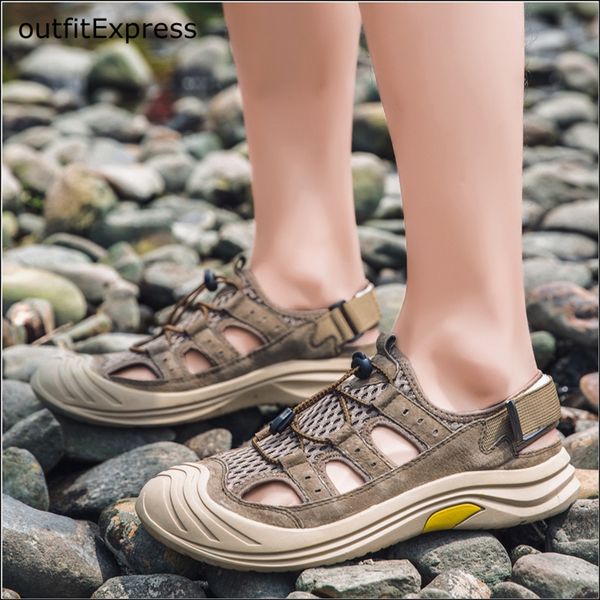 

leather comfortable non-slip men's sandals new summer men's shoes beach sandals fashion brand outdoor casual sports shoes