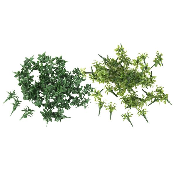 

100pcs plastic painted green ground grass tree model diy scenery landscape 1/32-1/42