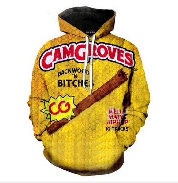 

new fashion men/women backwoods funny 3d sweatshirts hoodies autumn winter casual print hooded pullovers hp02, Black