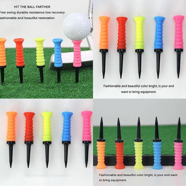 

portable golfing golf tees elastic sport multicolored supplies professional exercises ball holder practical training aids muvfc