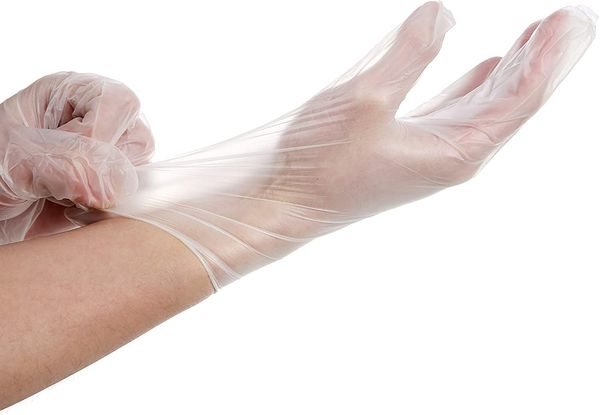 

industrial disposable gloves, plastic pvc material, 200pcs large size us stock