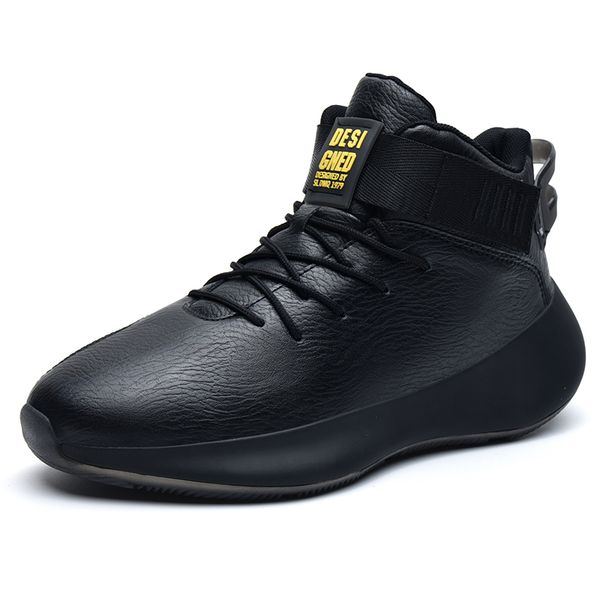 

2019 fashion men sport runing outdoor shoes men shoes soft basket elastic, Black