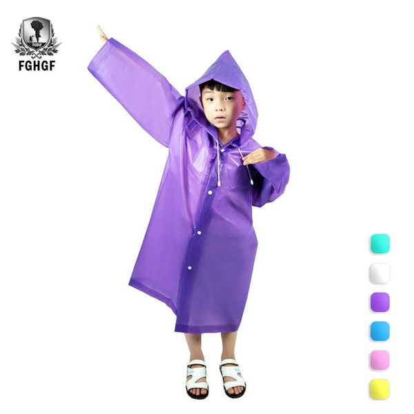 

fghgf eva children raincoat rain poncho cover girls boys waterproof rainwear cloaks transparent disposable impermeable kids coat xsinb, Red;brown