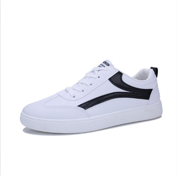 

non-leather casual shoes breathable mens casual shoes teenager korean man sneakers footwear white zapatos de hombre, Black