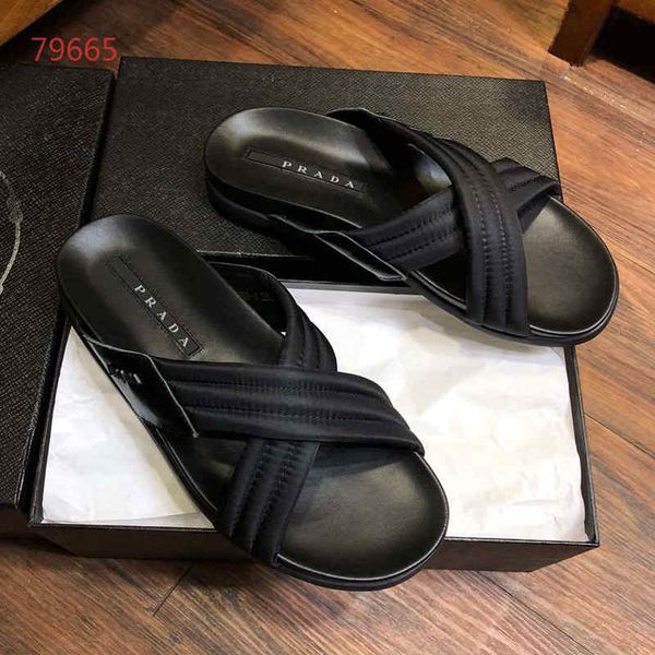 

2019 luxury de igner men ummer rubber andal beach lide fa hion cuff lipper indoor hoe ize 38 44 with box