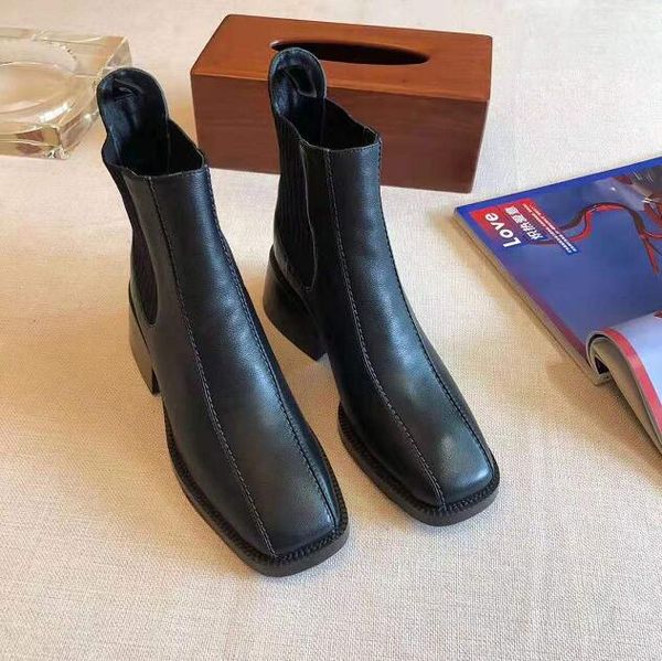 retro chunky heel boots