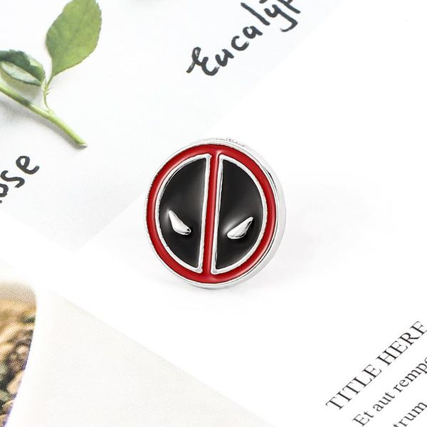 

дэдпул контактный черные красные эмаль контактных фильмов ювелирных брошей для женщин мужских подарков, Gray