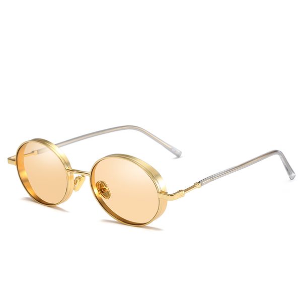 

1pcs wholesale - brand designer sunglasses men women metal frame uv400 lenses fashion glasses eyewear with ng, White;black