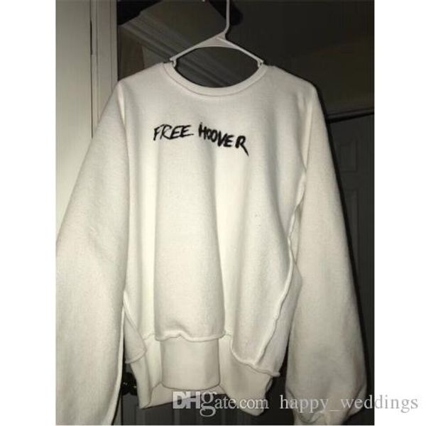 

kanye west hoover crewneck bleach men women sweatshirts crewneck hoodie kids see ghosts streetwear sweatshirt, Black