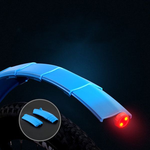 

telescopic cycling bicycle fenders folding mtb front rear w/taillight mudguards