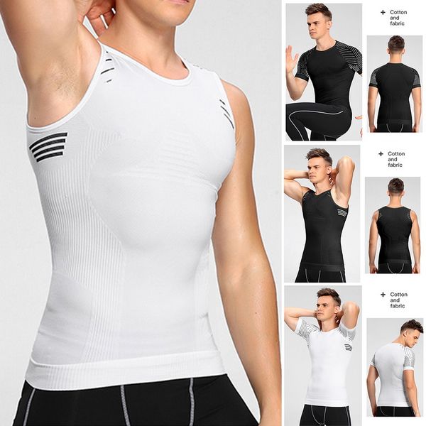 

men's t-shirts 2021 speed dry men workout sports running t-shirt short sleeve tshirt fitness exercise gym clothing, White;black