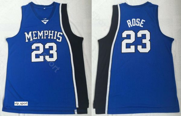 

Men Basketball Derrick Rose Jersey 25 College Memphis Tigers Jersey Team Color Blue Breathable University For Sport Fans Free Shipping