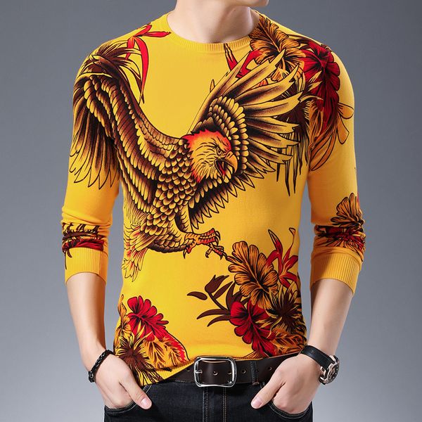 

men's sweaters 2019 new fashion mens animal cashmere soft slim fit pullovers men knitting clothes male pull homme high quality, White;black