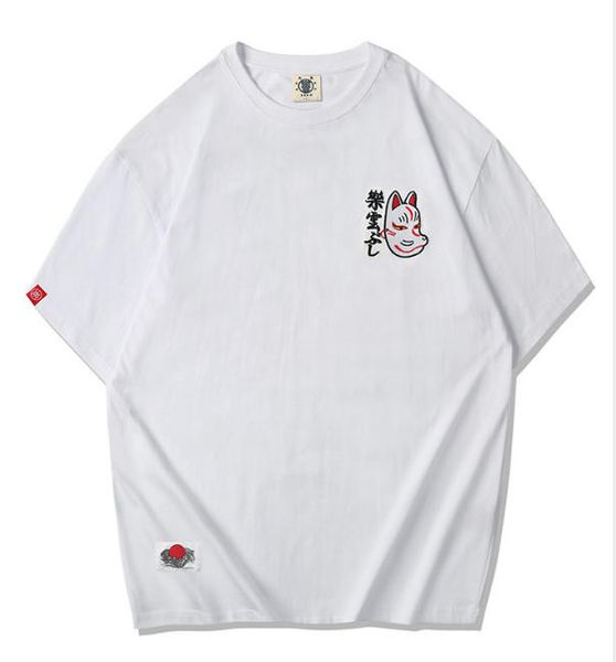 

2020 summer new fashion mens designer t-shirts japanese retro style luxury animal print breathable loose short sleeve mens shirts 5, White;black