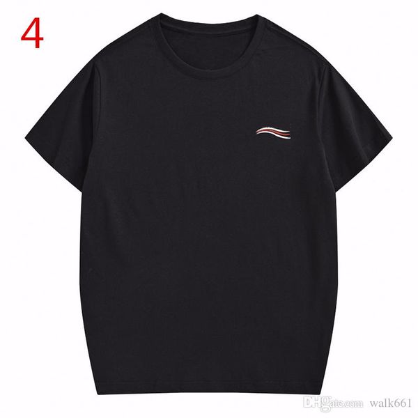 

новый 19ss luxury mens конструктора t shirt высокое качество мужчины женщины пары вскользь с коротким рукавом мужская круглый шеи тройники 5, White;black