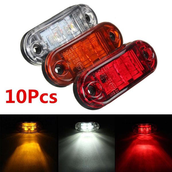 

10 pcs white / red / amber side marker led light for cars trucks trailers clearance lamp 12v 24v