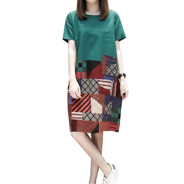 

womens designer dress woman clothing 2019 summer dress casual pockets o neck cotton linen dress vestidos de festa plus size  4xl, Black;gray