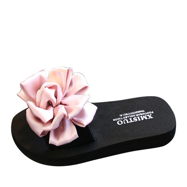 

girls shoes fashion beach shoes pinch sandals female flowers slippers women wear summer new non-slip children' flip-flops, Black;grey