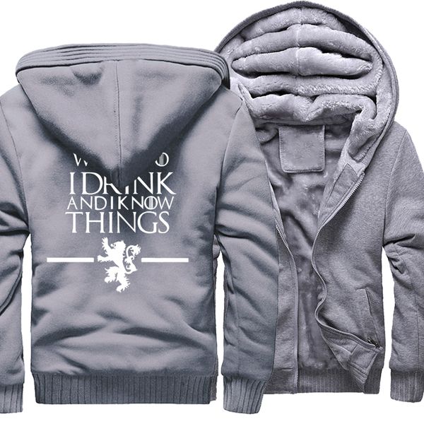 

fashion hoodies men 2019 spring thick sweatshirt print that's what i do i drink and know things casual men's sportswear kpop, Black