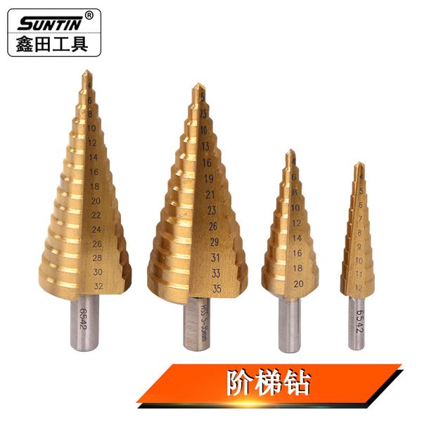 

for xintian hexagonal shank subland drill iron aluminium plate step drill bit reamer punched stainless steel bao ta zuan tapper