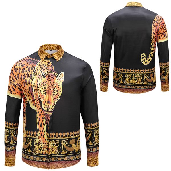 

fashion high street men's shirts mens business designer shirts casual shirt men long sleeved luxury medusa slim fit shirts, White;black